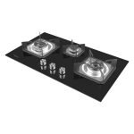 HAIER TEMPERED GLASS 3BURNER HOB Model HCC-Q57326 LPG photo 2