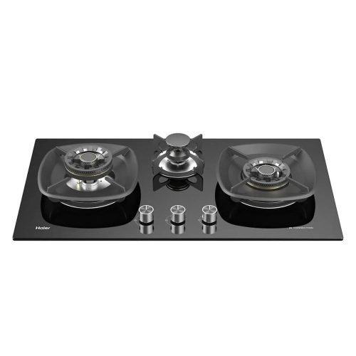 HAIER GLASS 3BURNER HOB Model HCC-Q88396B LPG